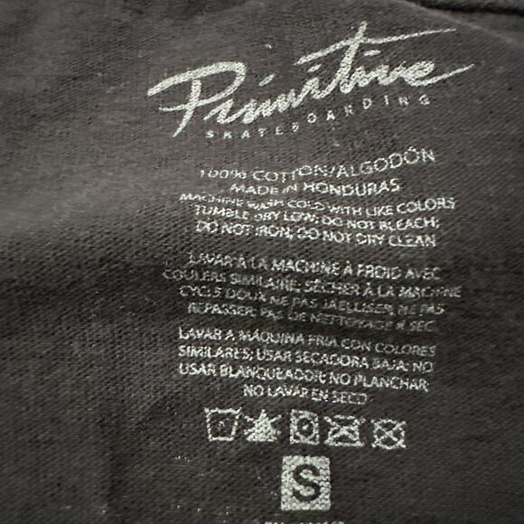 Small Primitive Skateboarding Mens Shirt Lot, Black Tank Top Floral, Angel Black - Picture 8 of 9